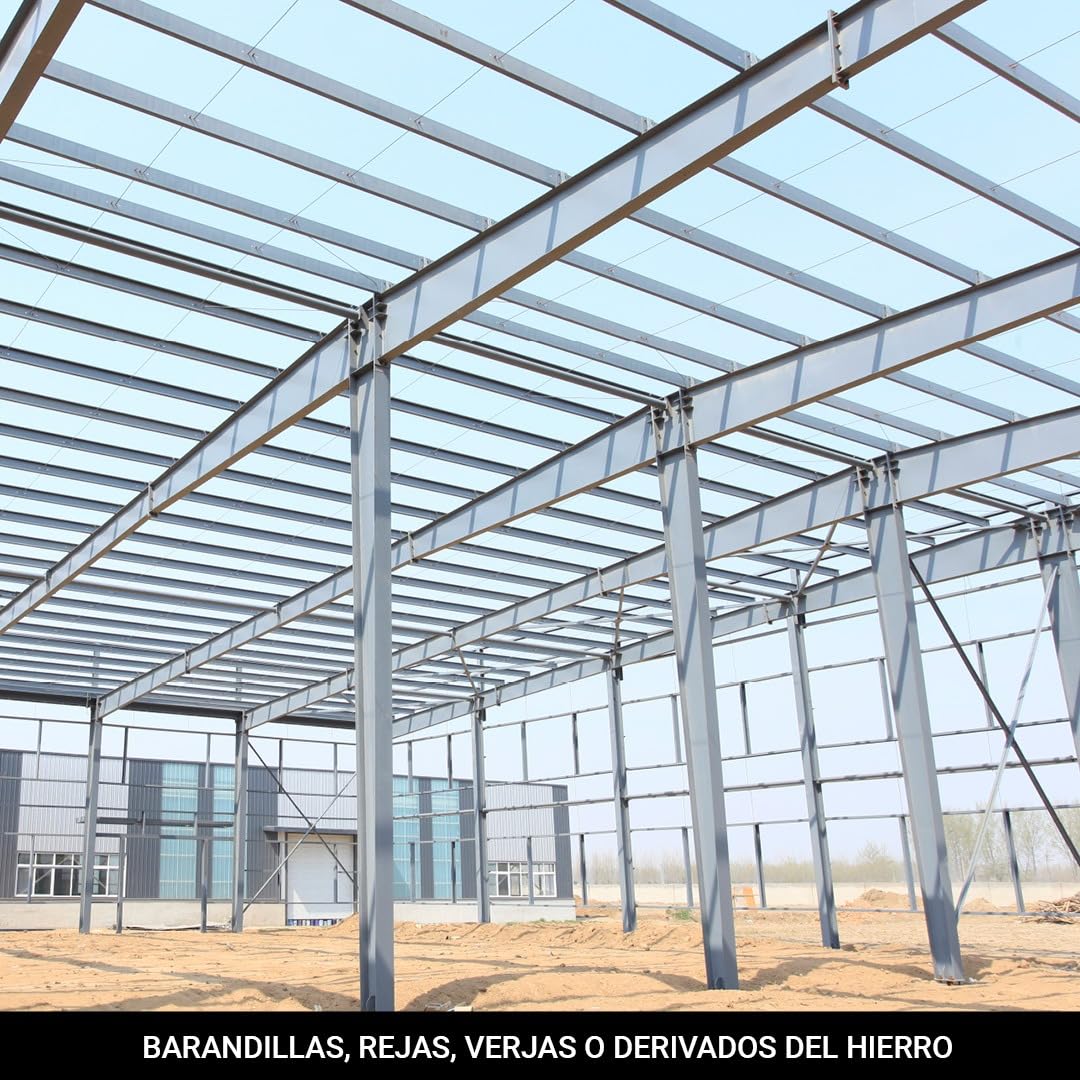 Euroshop Imprimación Sintética Industrial para la Protección Anticorrosiva Rápida de Superficies de Metal como Hierro y Acero, Color Gris Medio, 20 KG