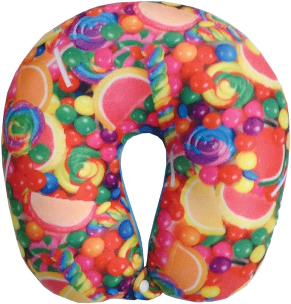 iscream 'Lots of Candy' Microbead FleeceLined Neck Pillow