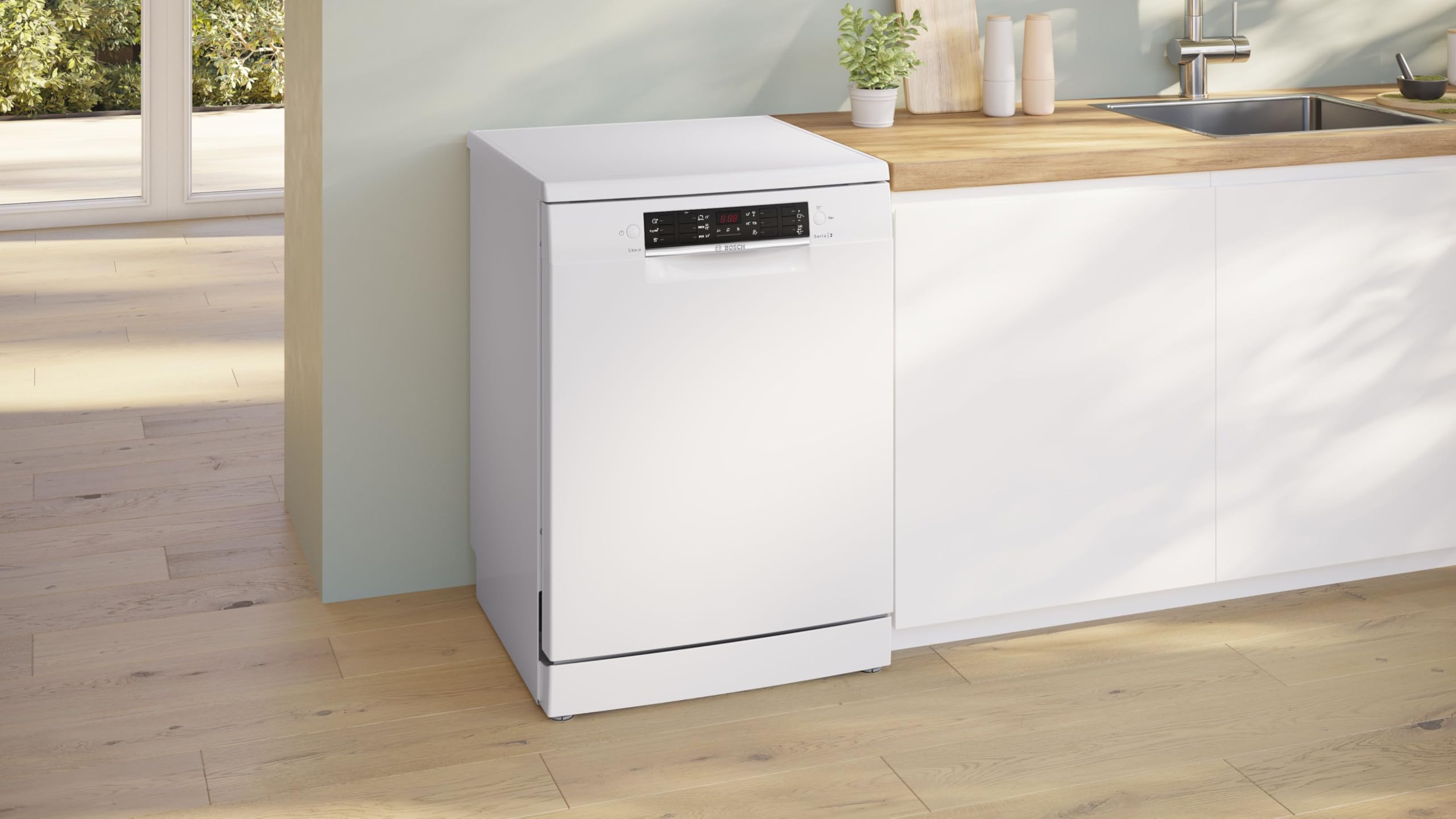 Bosch Série 2 Lave-vaisselle 60 cm Pose libre Blanc