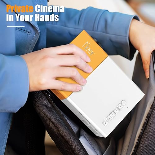 Miniatura 5 de Meer - Mini proyector, proyector de video LCD LED portátil Pico a todo color para niños, película de video, juego de fiesta, entretenimiento al aire