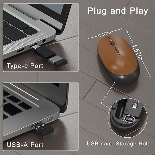 Miniatura 5 de Combo de teclado y mouse inalámbricos coloridos para computadora con teclas redondas estilo máquina de escribir, diseño retro, interruptor de Negro,