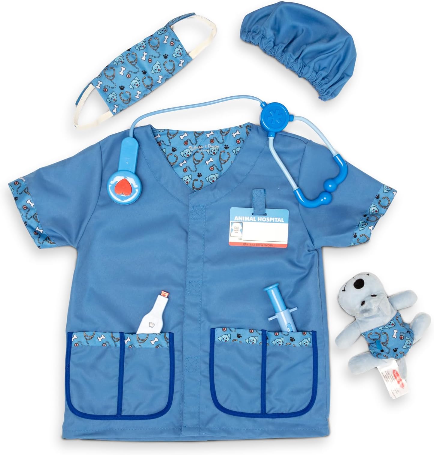 Veterinarian Role Play Costume Set, Blue, 000772048507