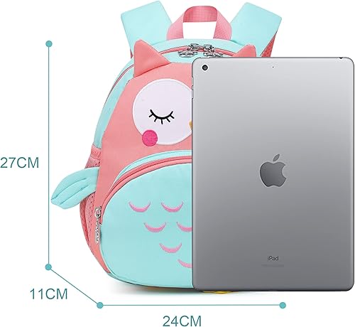 Miniatura 2 de Reqinqin Toddler Backpack for Girls 3D Animal Cartoon Owl School Travel Kids Backpack For Baby Girl Boy 1-5 Years Waterproof Mini Backpack for