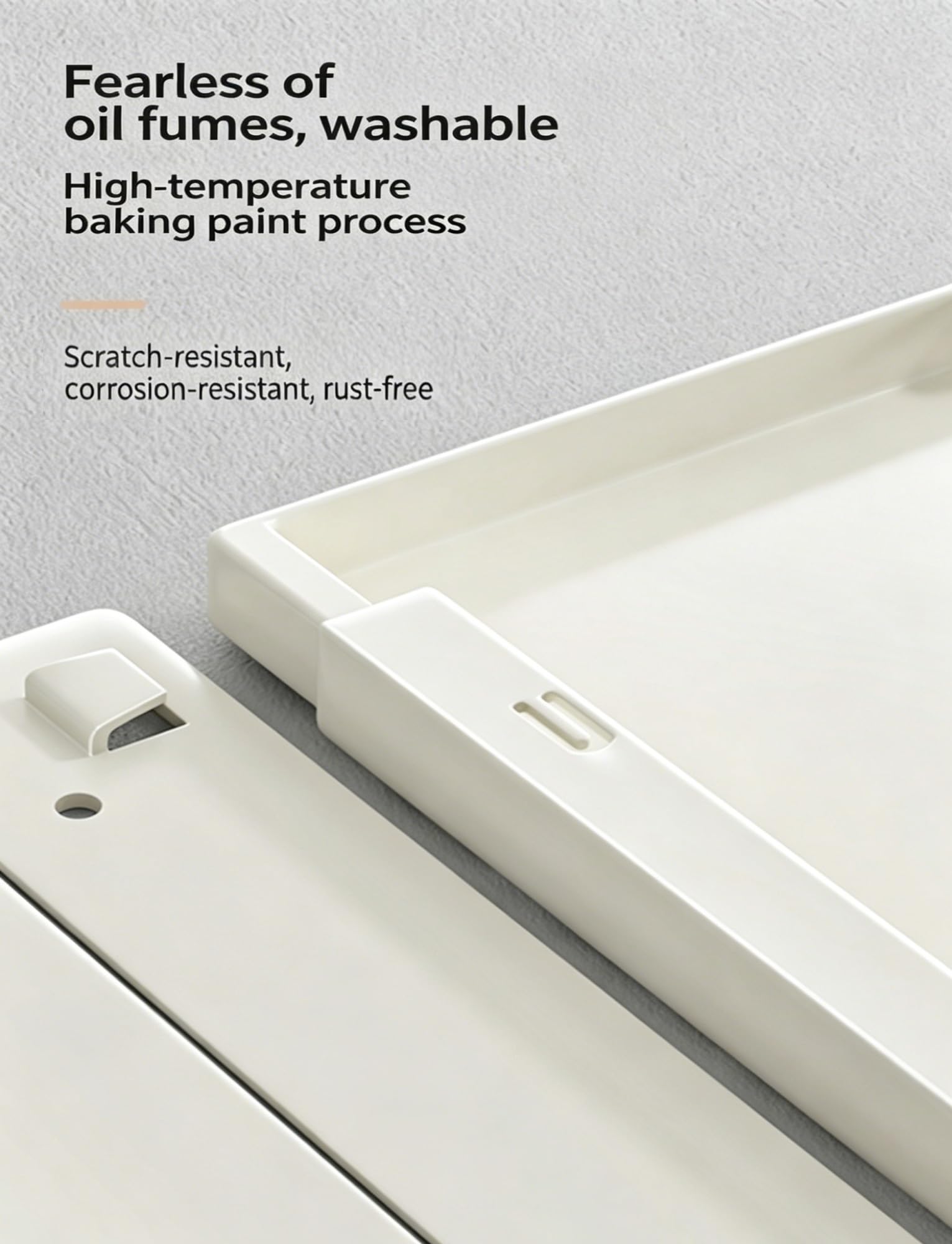 Organizer espandibile per armadietto, impilabile per cucina, design senza fori, larghezza regolabile da 11,8 a 50 cm, profondità 42,9 cm, facile installazione