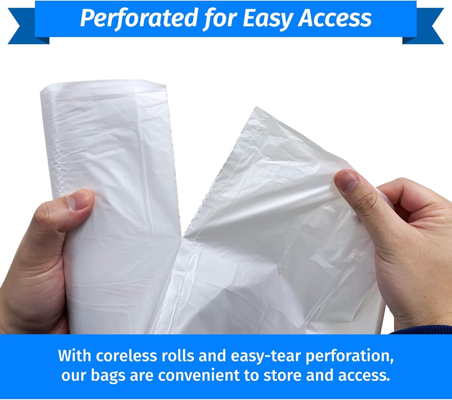 Reli. SuperValue 65 Gallon Trash Bags | 120 Count | Made in USA | Heavy Duty | Bulk | Clear Multi-Use Garbage Bags