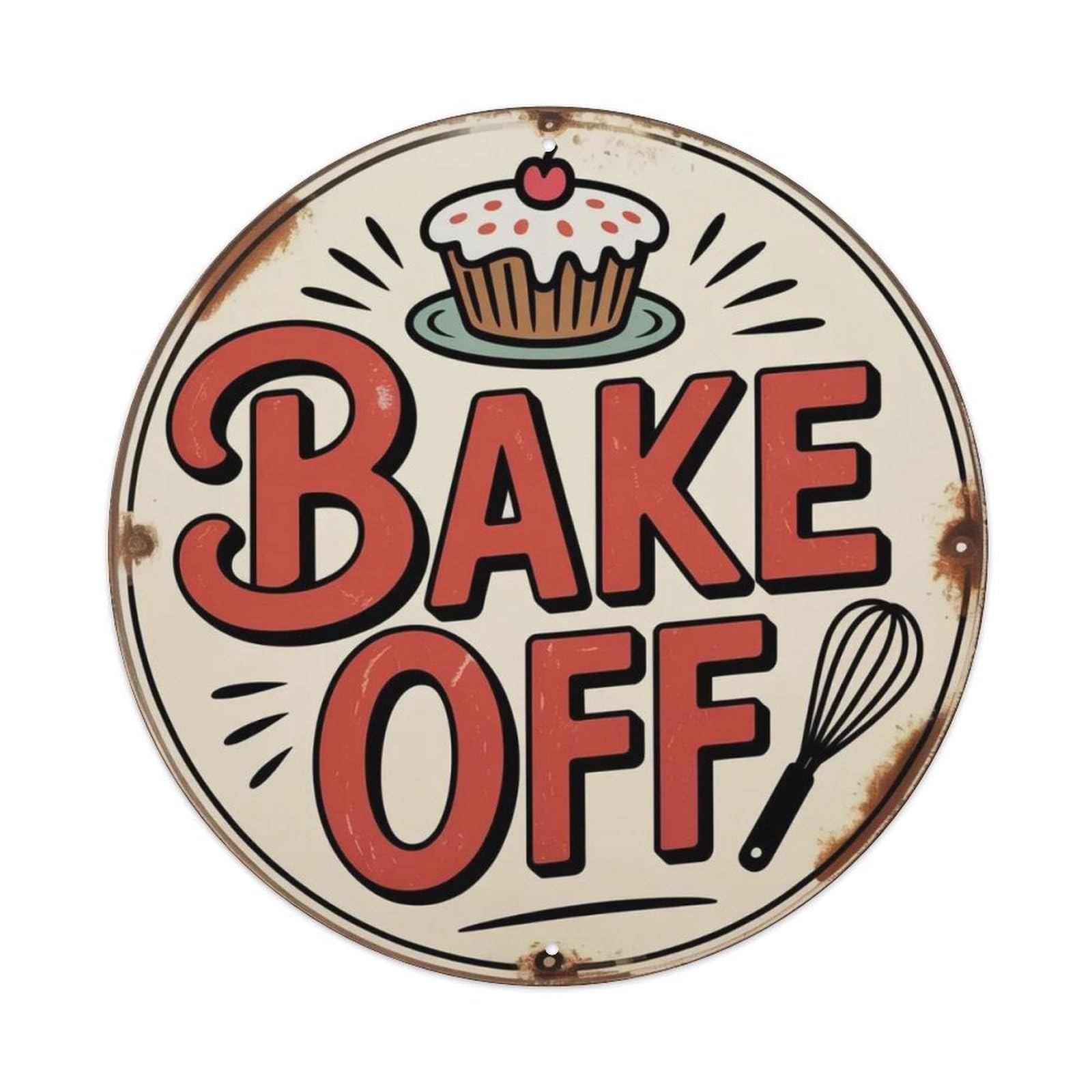 Lvalogy Style Bake Off Metal Tin Sign Plaque