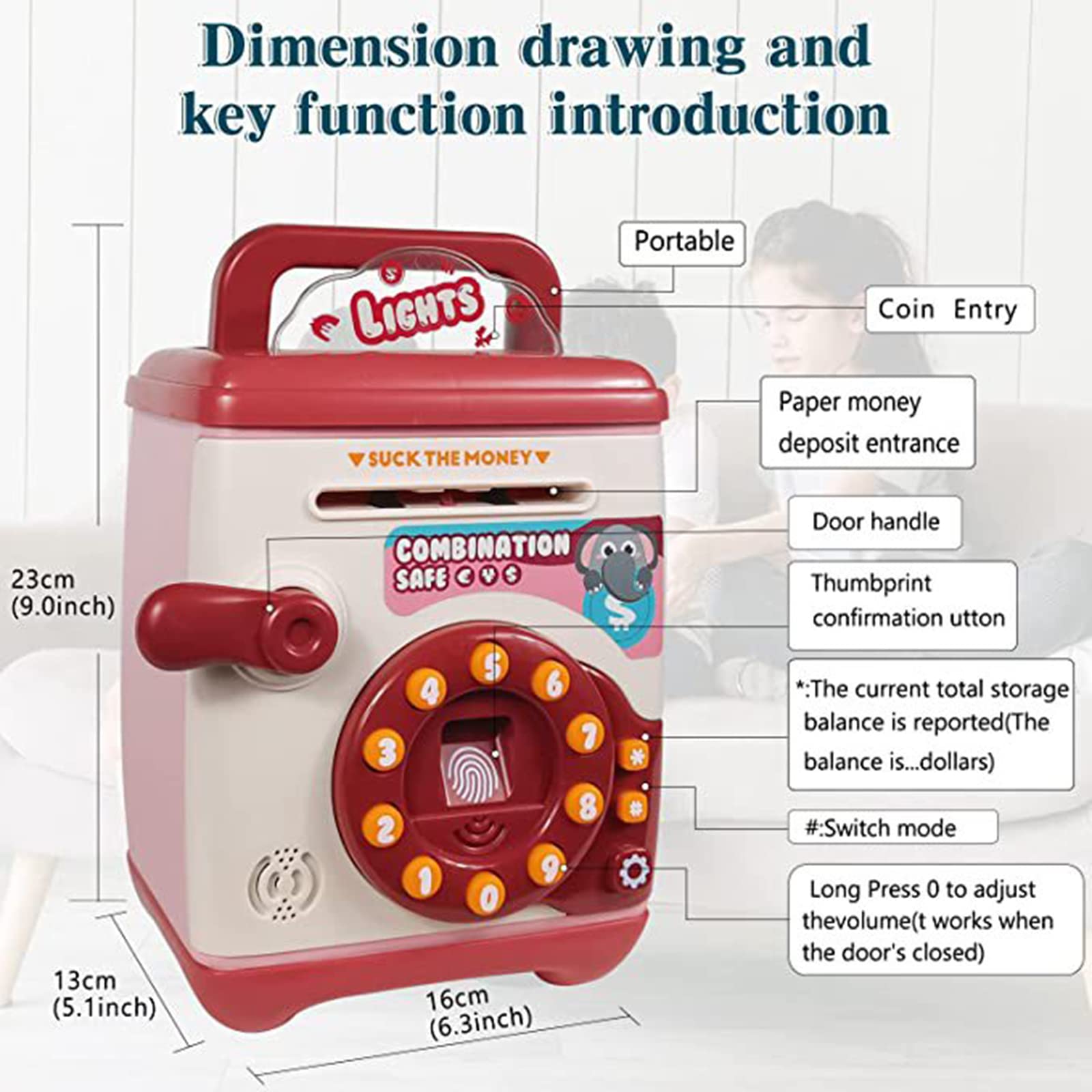 Amazon.co.jp: 貯金箱 お札 コイン 自動巻き込 暗号開け ミニATM ダイヤルロック式 可愛いデザイン 音楽付け キッズ 子供  プレゼント ギフト クリスマス,グリーン : おもちゃ