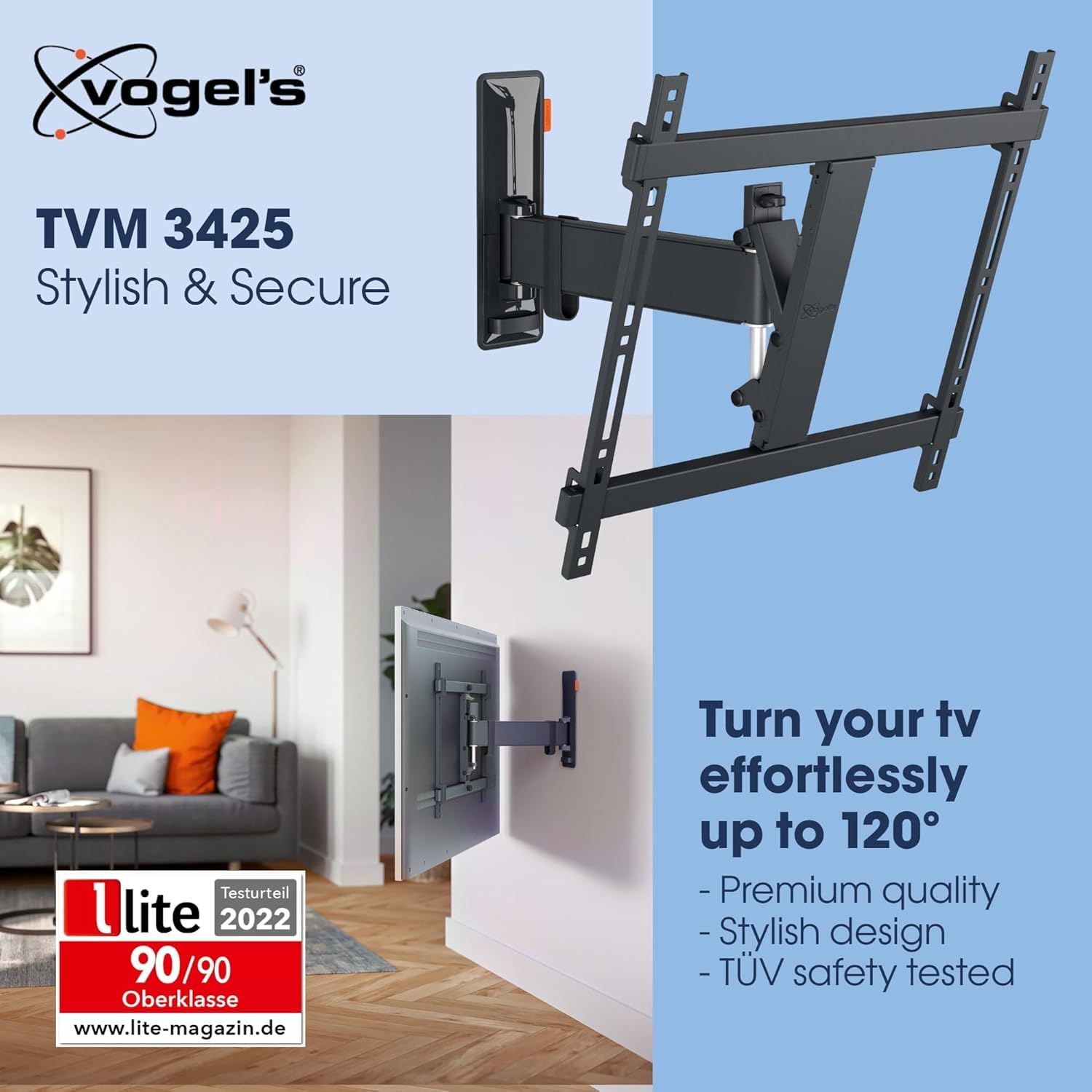 Supporto TV girevole Vogel’s TVM 3425 32-65 Pollici - Dettaglio