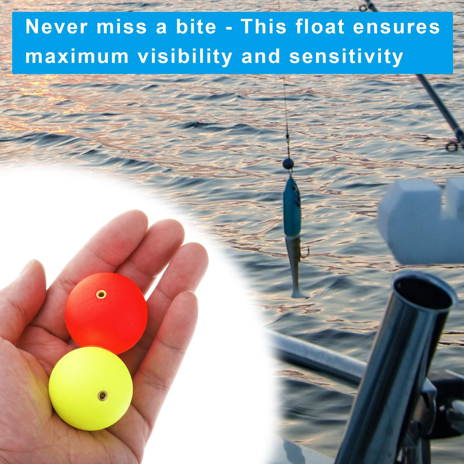 PATIKIL Fishing Bobber 36mm/1.4 Inch Dia, 12 Pack Slip Foam Floats Buoy Rig Stoppers for Crappie Trout Bass Fishing Red,Green - Image 4