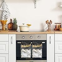Vista 4 de HAISUKA Toallas de mano de mármol negro y dorado para baño, toallas de baño decorativas suaves y absorbentes, toallas de mano modernas abstractas