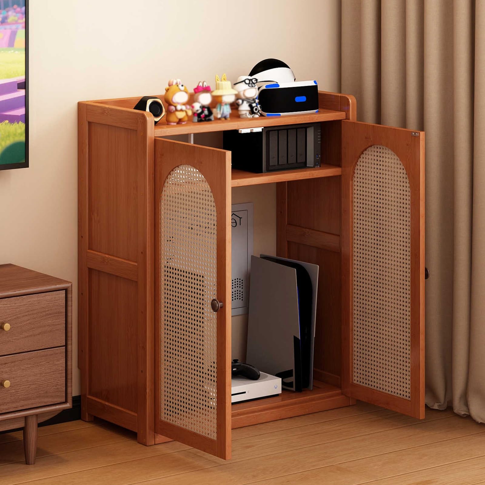 Armoire de rangement sur pied pour routeur WiFi pour la maison et le bureau