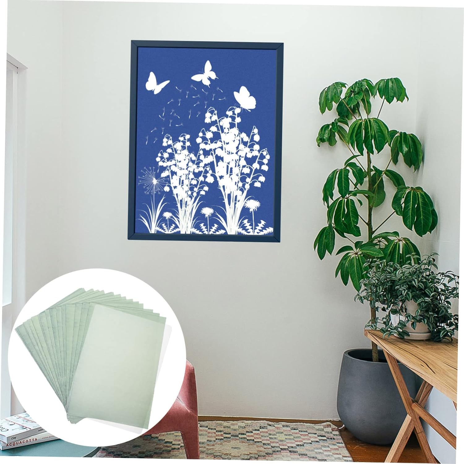 DOITOOL 1 Set Cyanotype Sun Print Paper DIY Printing Papers for Projects for Home Activities and Group Workshops