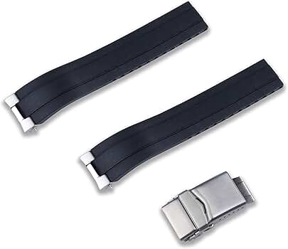 Crafter Blue MX03 FKM Rubber Strap Replacement Band with Watch