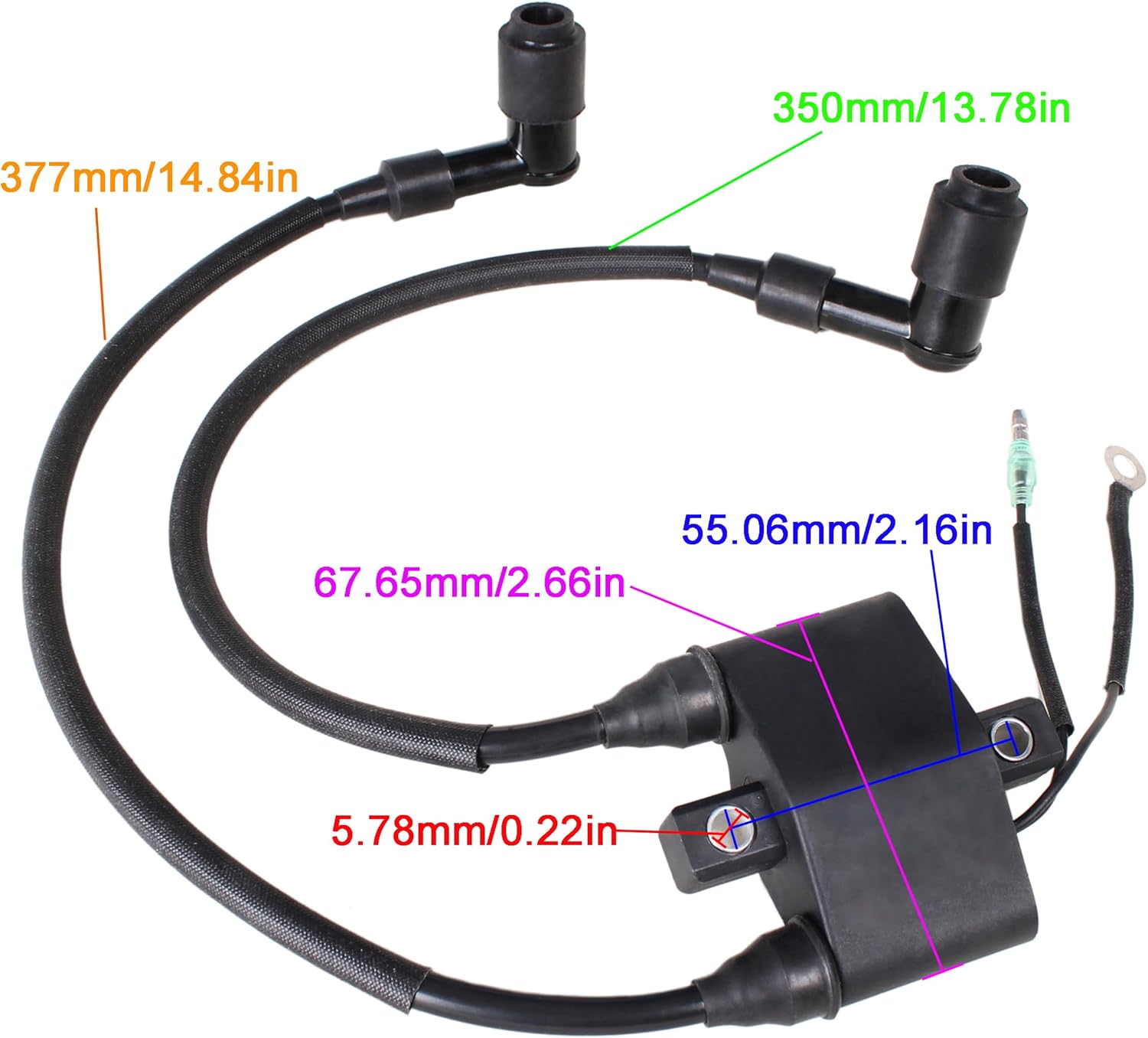 Boat Engine 3A0-06048-1 3A0060480 3A0060481 3A0060400 3A0060401 18-5133 Ignition Coil for Tohatsu for Nissan Outboard Motor 25HP 30HP M25C3 M30A4, 803706A1 803706A3 8M0047313 8M0121784 for Mercury