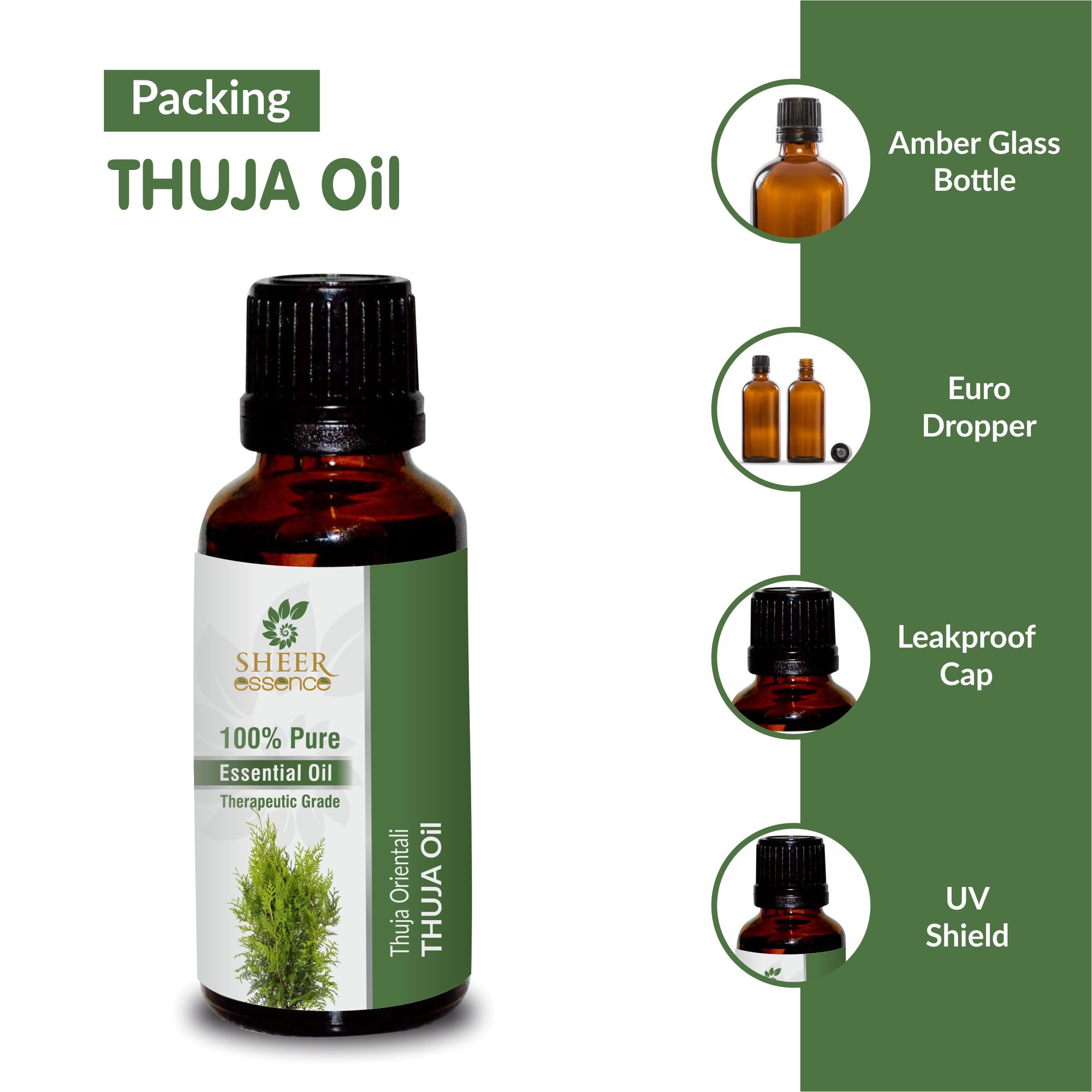 Amazon.com: Thuja Oil -(Thuja Orientali)- Essential Oil 100% Pure Natural  Undiluted Uncut Therapeutic Grade Oil 1.01 Fl.OZ : Health & Household