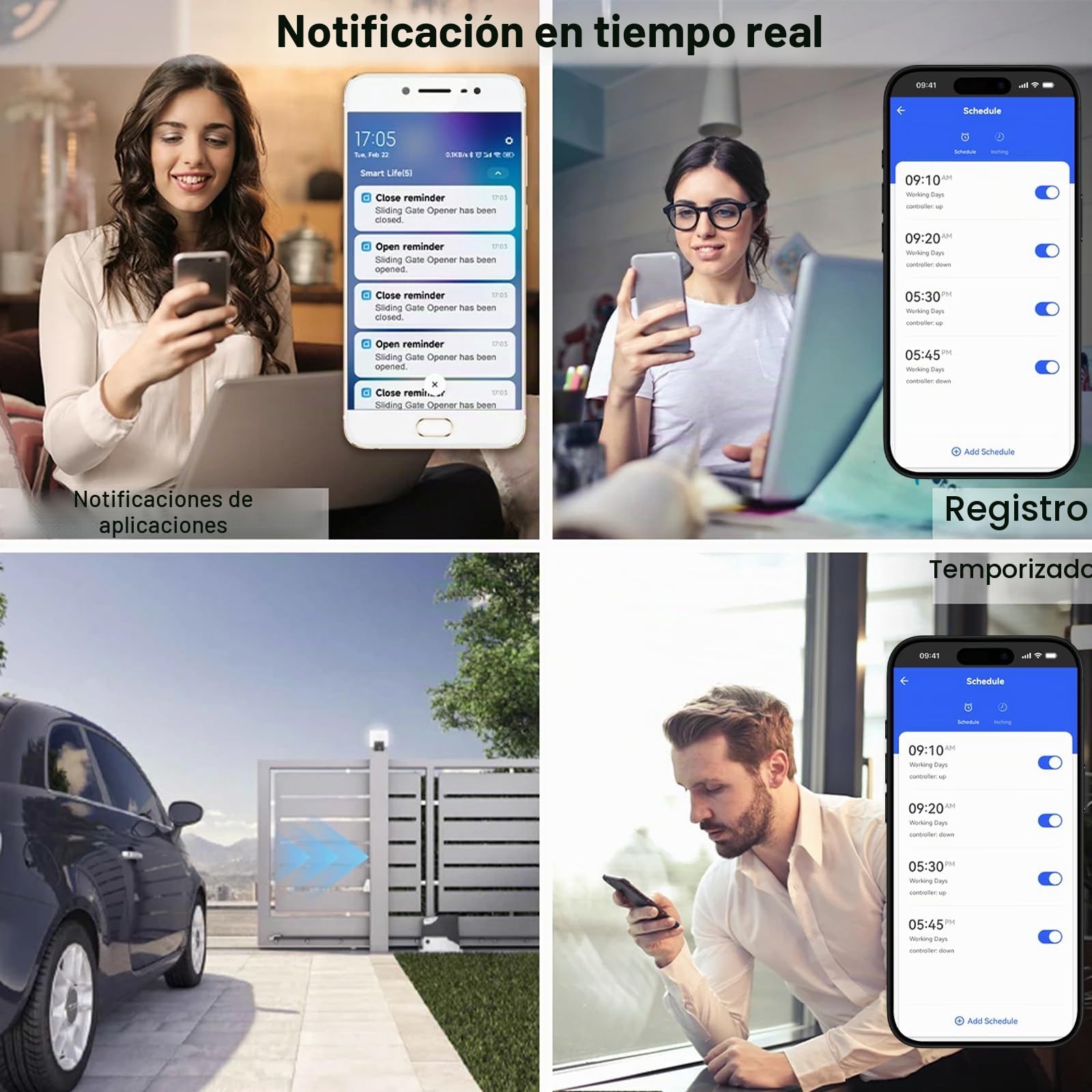 Controlador de motor de CC inalámbrico inteligente de avance y retroceso, adecuado para el control remoto de la Tuya Smart App actuador lineal de DC 7 V a 32 V y válvula solenoide