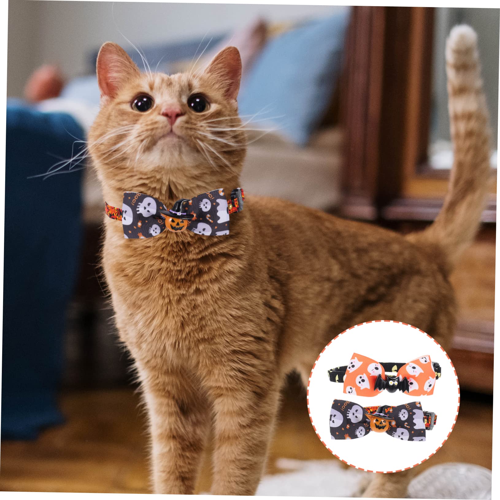 YARNOW 8 Pz Collare per Animali Domestici Catena per Il Collo Dell'animale Domestico Morbidi Collari per Gattini Collane per Animali Domestici di Halloween Collare per Gatti Poliestere