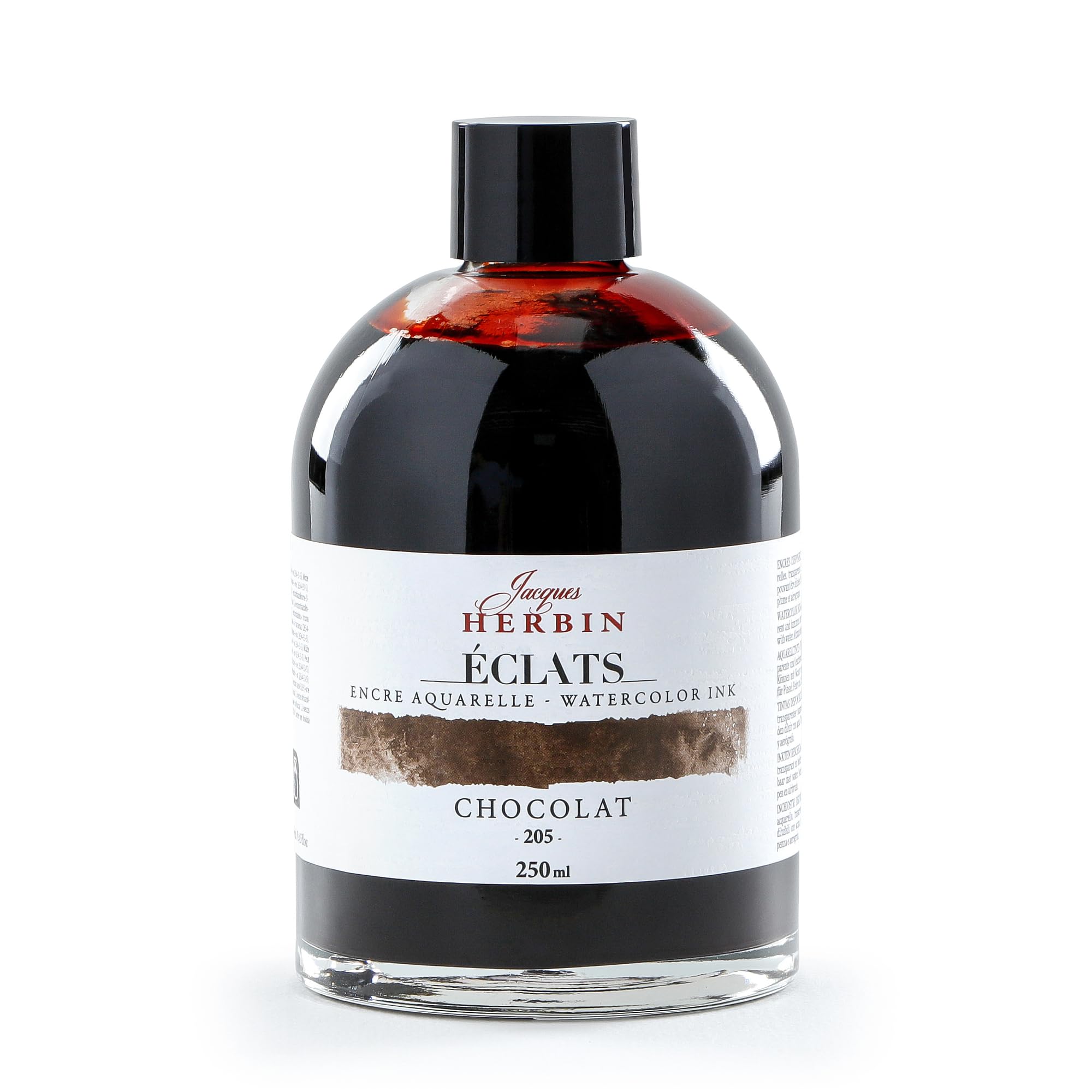 Jacques Herbin 18205TAMZ, Fine Art WaterColour Ink Éclats-Chocolat/ Chocolate 250ml, Painting, Drawing, Calligraphy