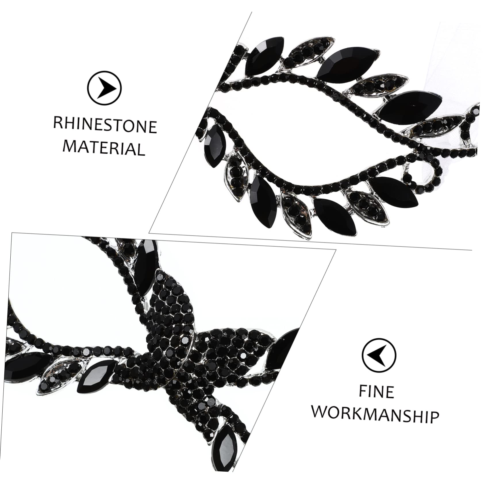 VALICLUD Rhinestone Masquerade Mask for Halloween Cosplay Party Elegant Half-face Costume Accessory for Prom and Carnival Celebrations Stand Out This Decorative Party Mask