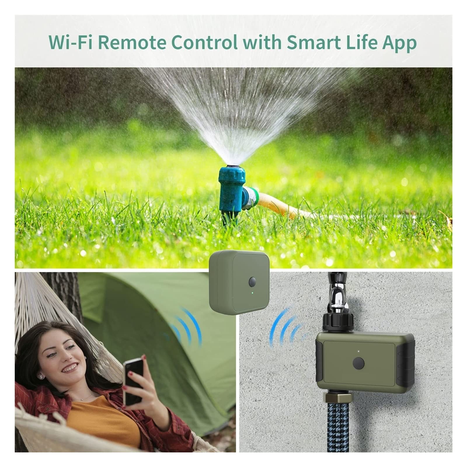 Temporizador de riego inteligente for jardín, controlador de riego por goteo automático, válvula de agua, de riego automático for jardín