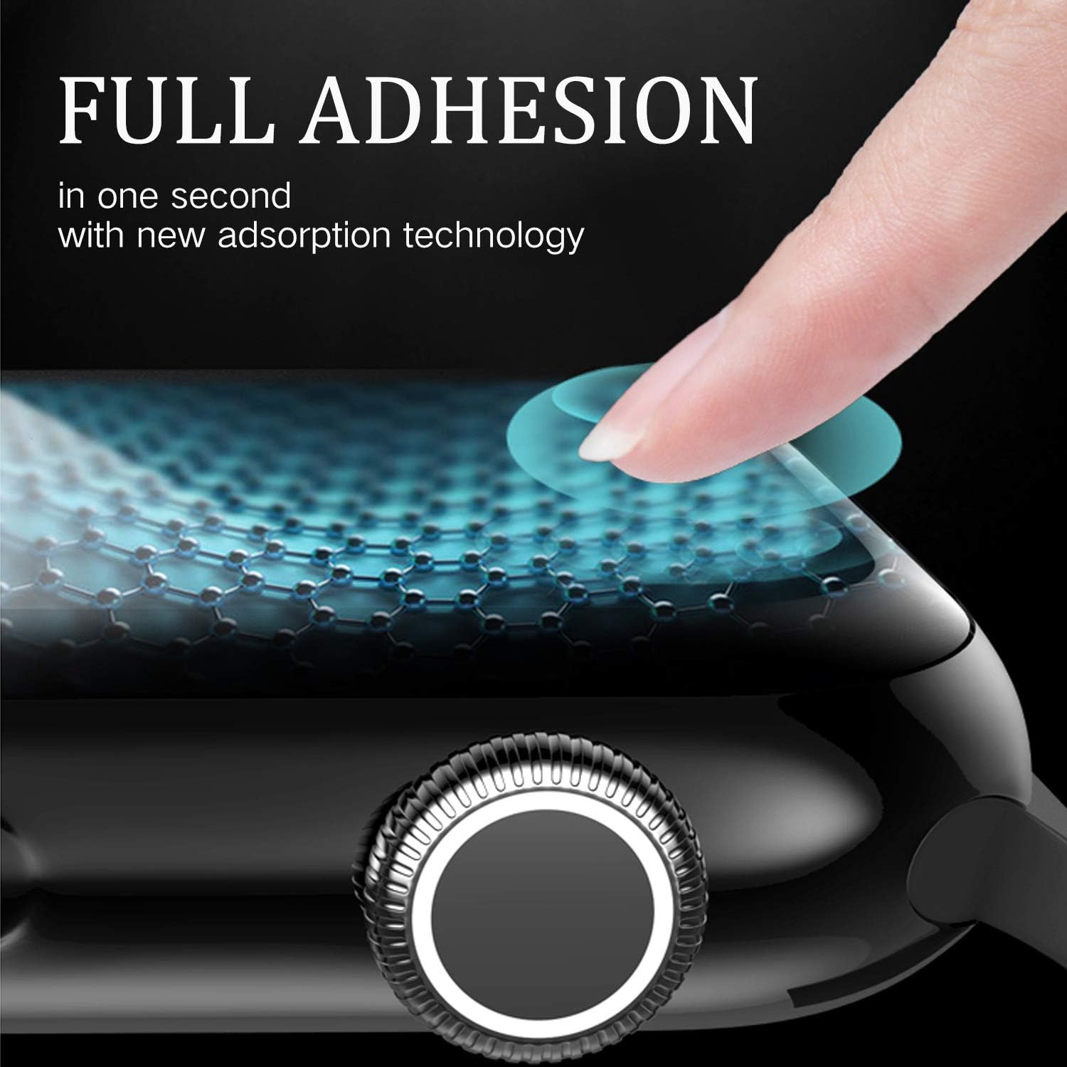 [4 Pack] Screen Protector for Apple Watch 44mm Series 6/SE/5/4 3D Full Coverage Waterproof Anti-Scratch Bubble-Free HD Clear Screen Film for Apple Watch 44mm