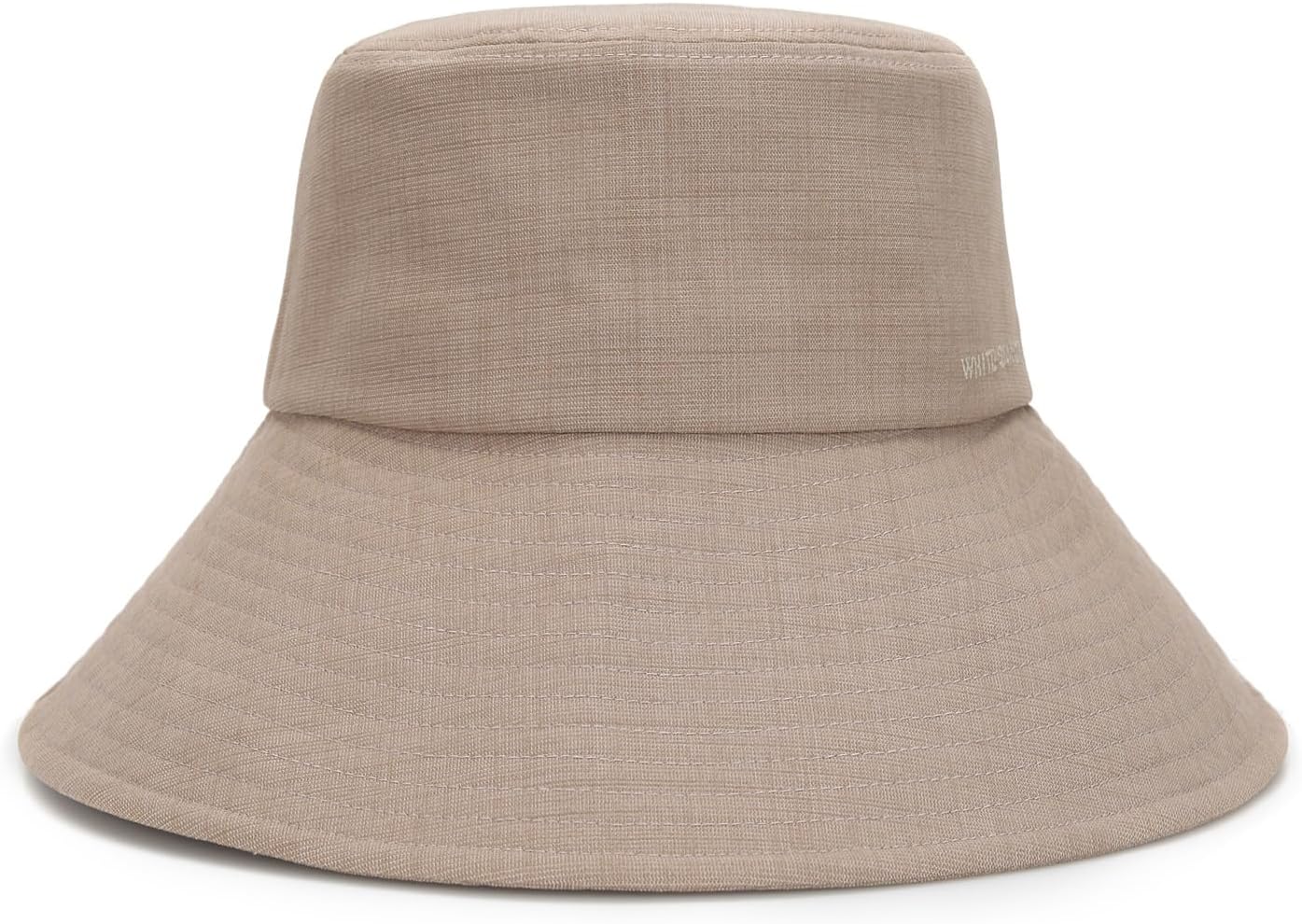 WHITE SANDS MOJA Unbalanced Wide Brim Bucket Hat Adjustable Polyester Blend Hat for Women ISOLA