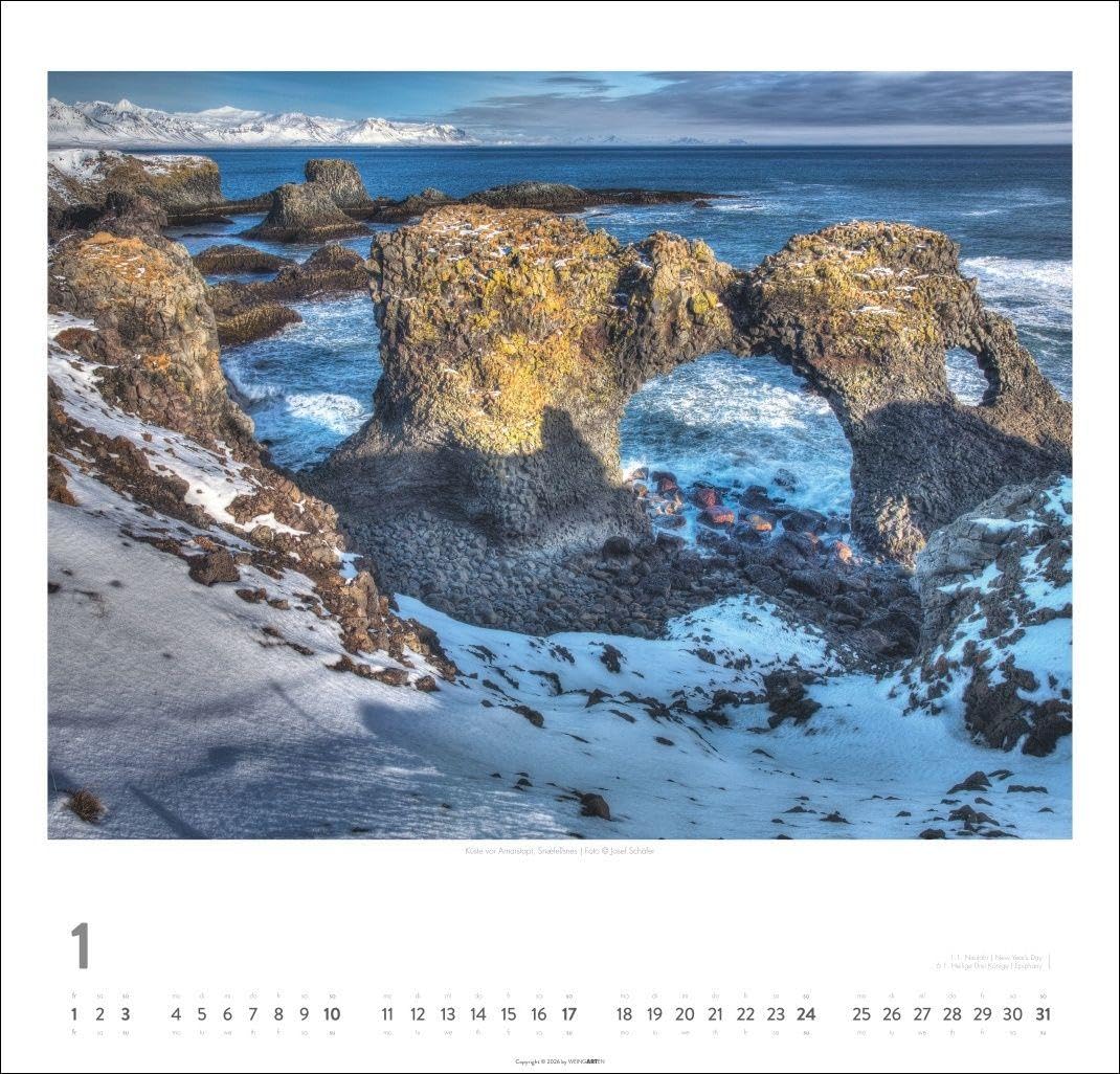 Island Kalender 2027 - Insel aus Feuer und Eis: Wandkalender XXL mit 12 atemberaubenden Fotos von Islands Gletschern, Vulkan-Landschaften und ... Schäfer. Kalender im Großformat 48 x 46 cm