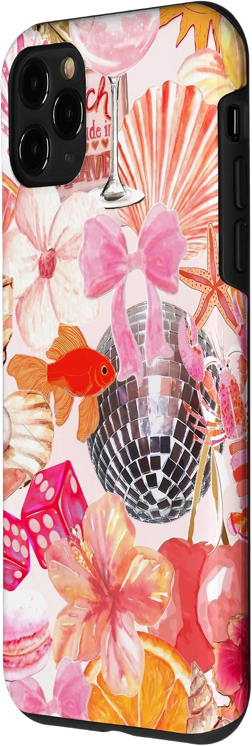 iPhone 11 Pro Vintage Collage Art Pink Summer Scrapbook Floral Aesthetic Case