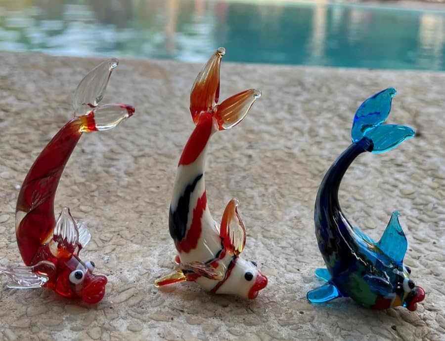 El Yapımı Üfleme Cam Balık Figürü - Görsel 3