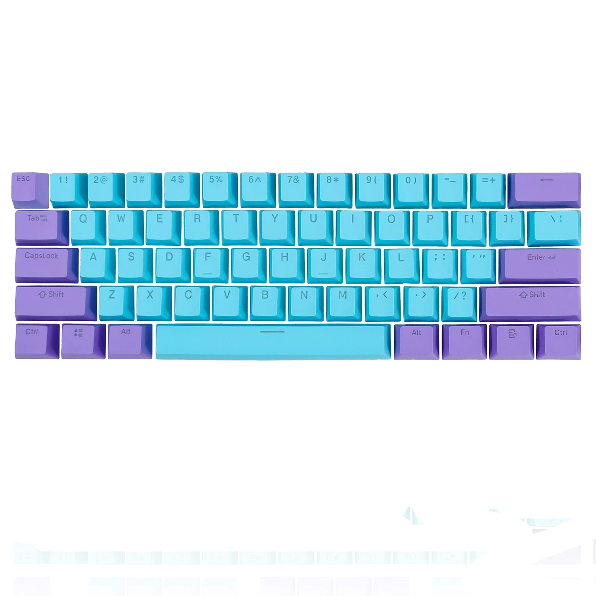 (Only Sell Keycaps) HYSSP Keycaps for 60 Percent Keyboard, OEM Profile Keycaps ANSI Layout Keycaps, Suitable for Cherry MX Switch/RK 61 / Anne pro 2 / Ducky one 2 Mini Mechanical Keyboard (Blue)