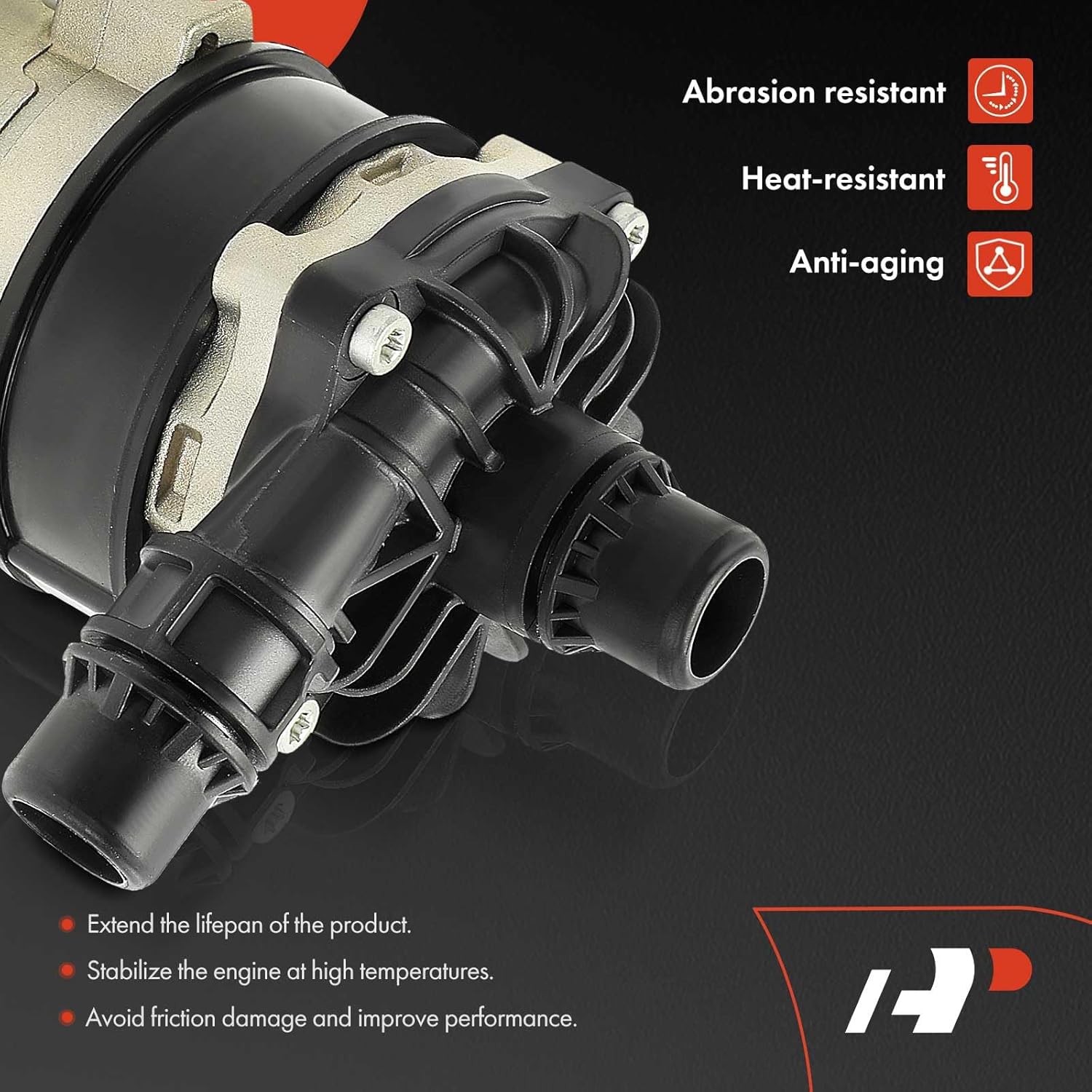 A-Premium 3 Pins Engine Auxiliary Water Pump Compatible with Mercedes-Benz CLA45 AMG/GLA45 AMG 2014-2019, S550/S63 AMG 2014-2017, S600/S65 AMG 2015-2017, GLA250 2015-2020