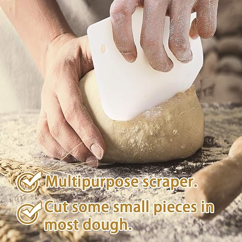 Miniatura 6 de Batidor de masa danesa batidora de pan y batidor de huevo, 2 unidades de batidor holandés de acero inoxidable de alta calidad y 1 paquete de batidor