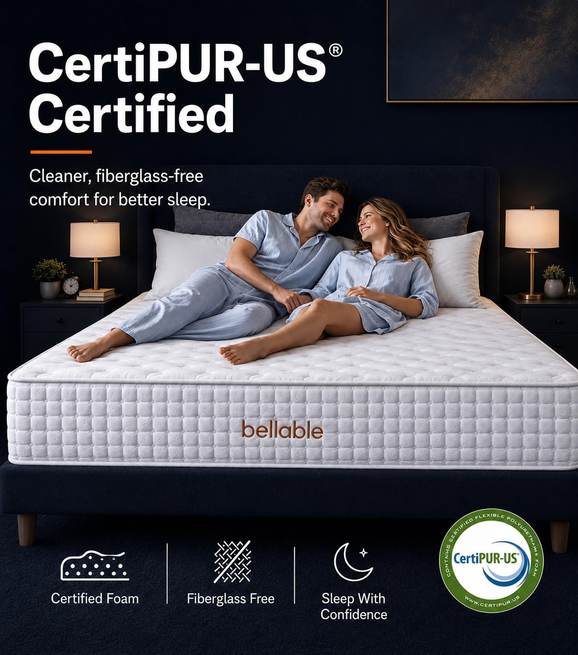 bellable Full XL Mattress, 12 Inch Hybrid Full Mattress in a Box with Cooling Ge — product photo
