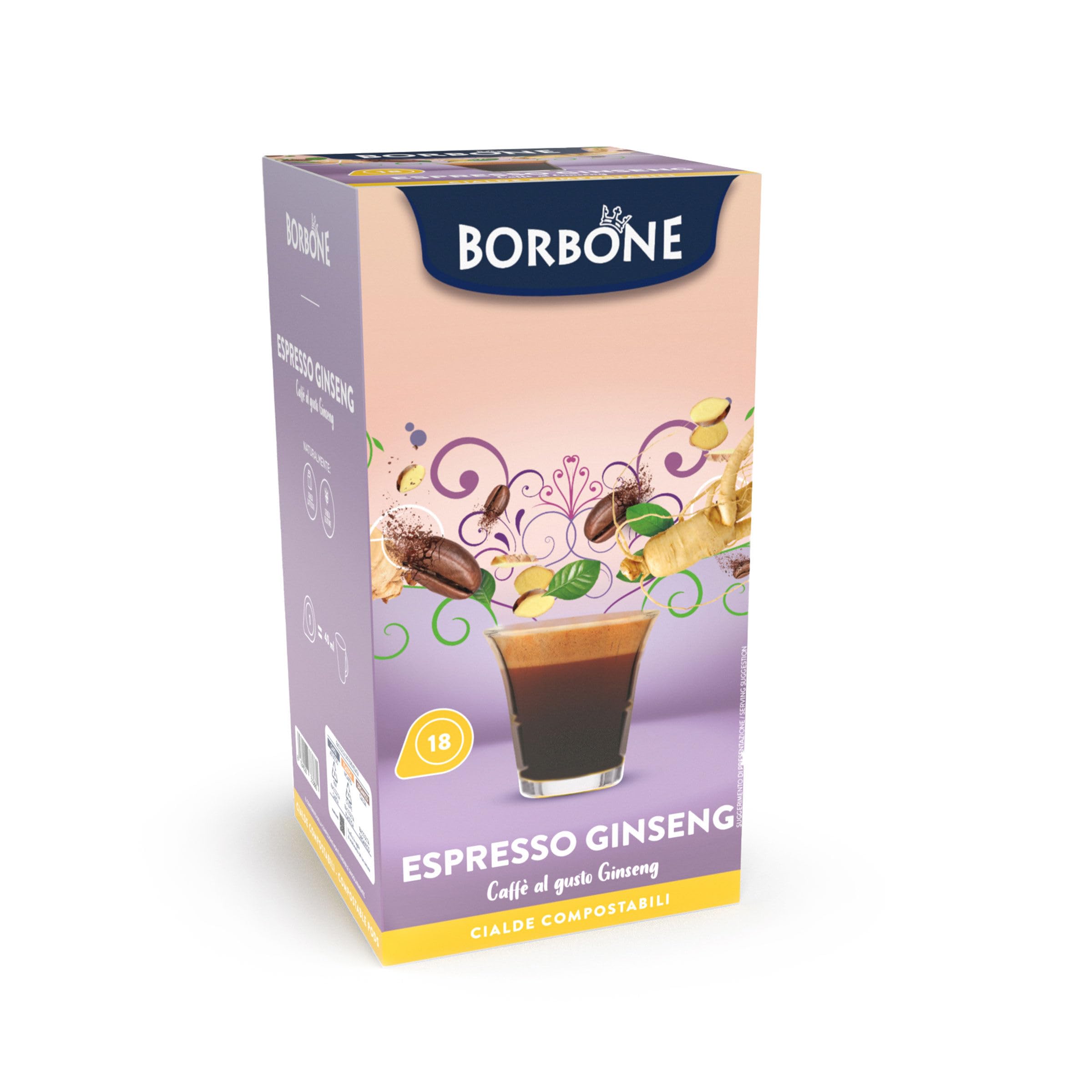 324 Cialde Filtro Carta 44Mm Borbone Caffe' Al Ginseng