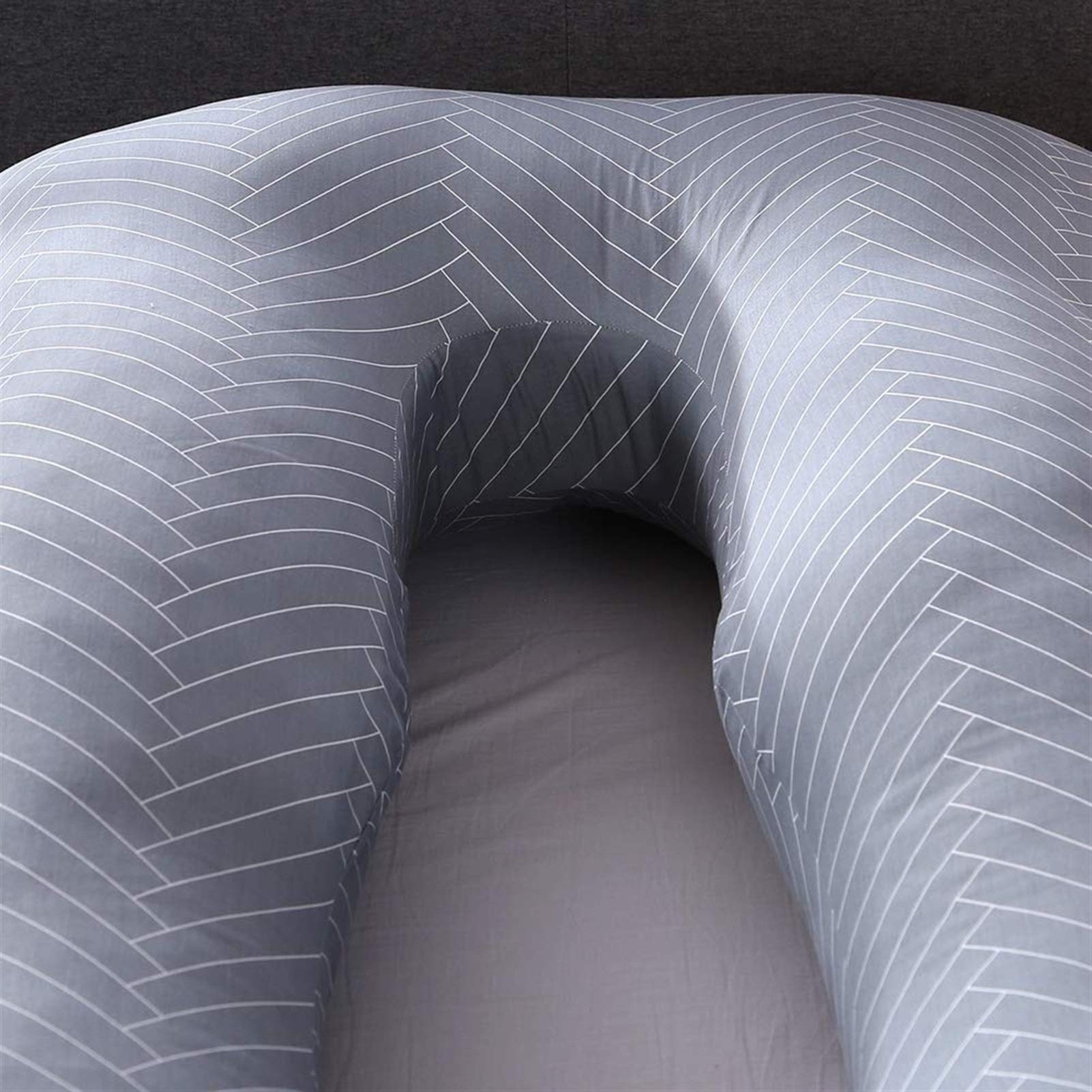 HMTE Accogliente U Cuscino per Il Corpo Sostegno per la Schiena Allattamento maternità Gravidanza Fibromialgia Cuscino per maternità Cuscino in Memory Foam maternità per Tutto Il Corpo 70x130 cm