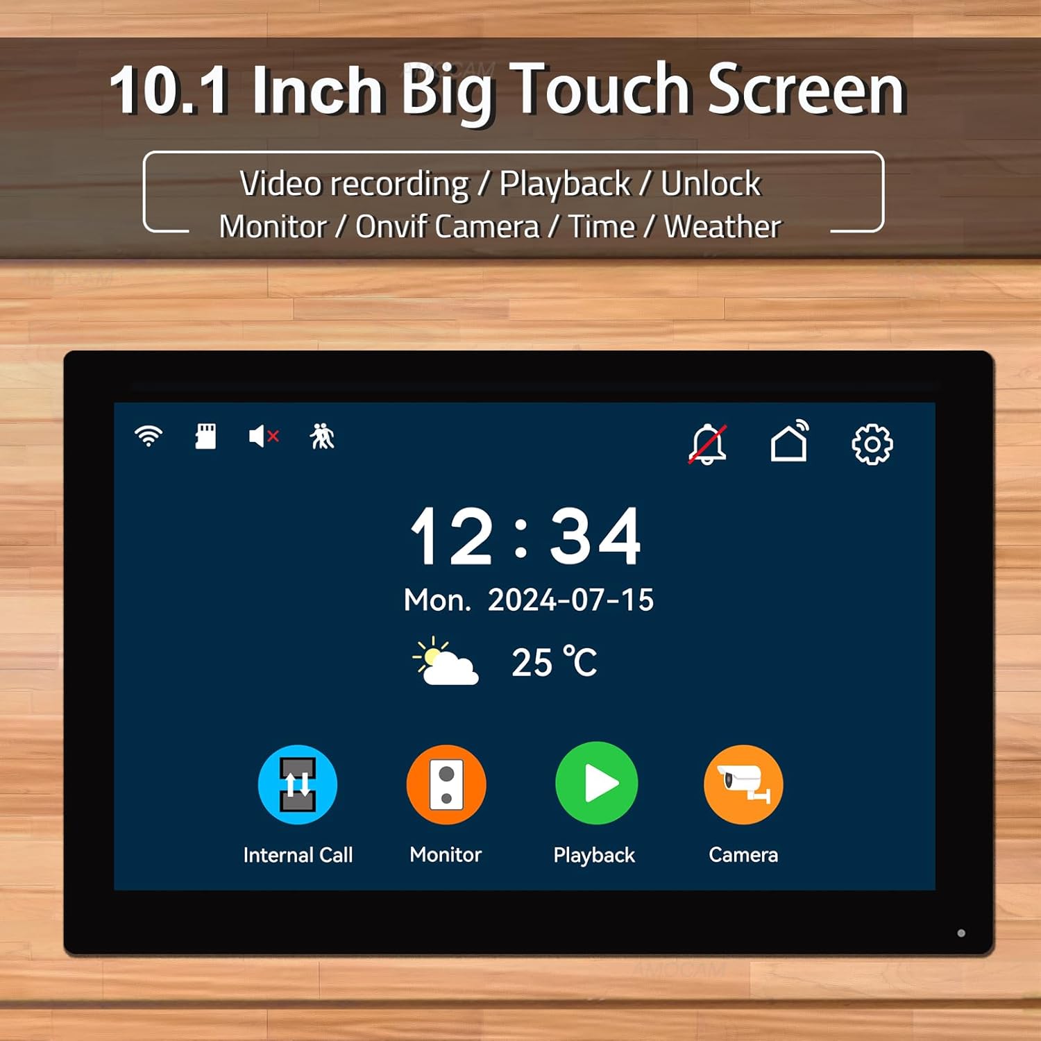 2-Wired Video Intercom System, Video Doorbell Camera with 10 inch Touch Screen, Timbre con cámara, Wireless WiFi Tuya APP Remote Control Door Bell Phone for Home Villa Apartment