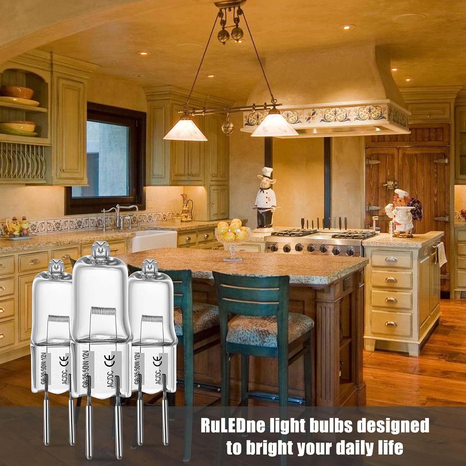 Lot De 12 Ampoules Halogènes GY6.35 50W 12V - Dimmable, 2700K Blanc Chaud, Pour Lustres Et Placards