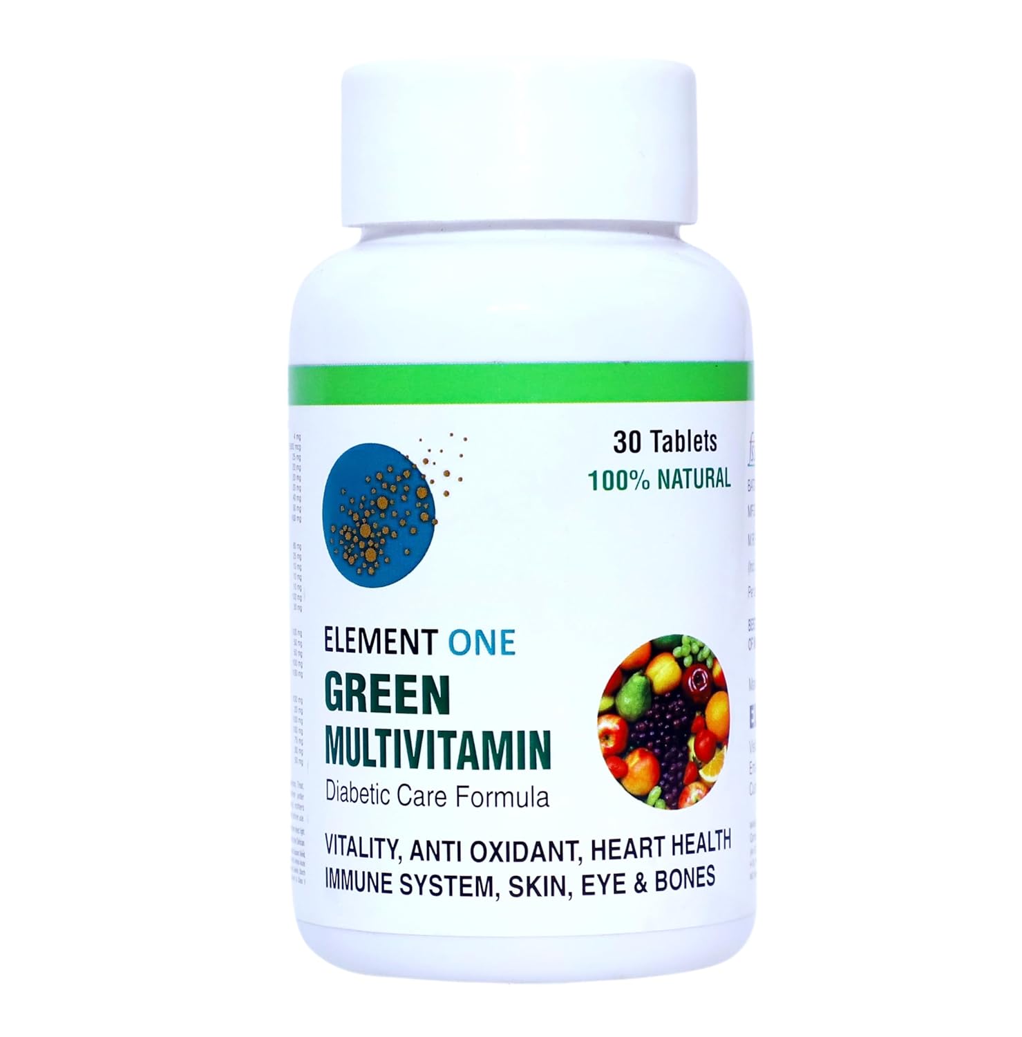Element One Green Multivitamin Diabetic Care formula Essential Multivitamin with NutrientRich
