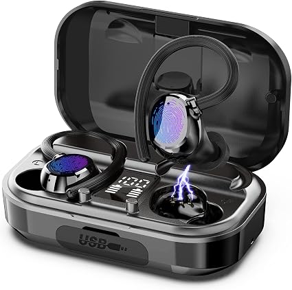 Judneer Cuffie Bluetooth Wireless Sport, Auricolari Bluetooth 5.0 Senza  Fili, 56 Ore di Utilizzo, Hi-Fi Stereo Cuffie in Ear con Display LCD IPX7  Impermeabile Custodia Di Ricarica Portatile Fitness : Amazon.it: Elettronica