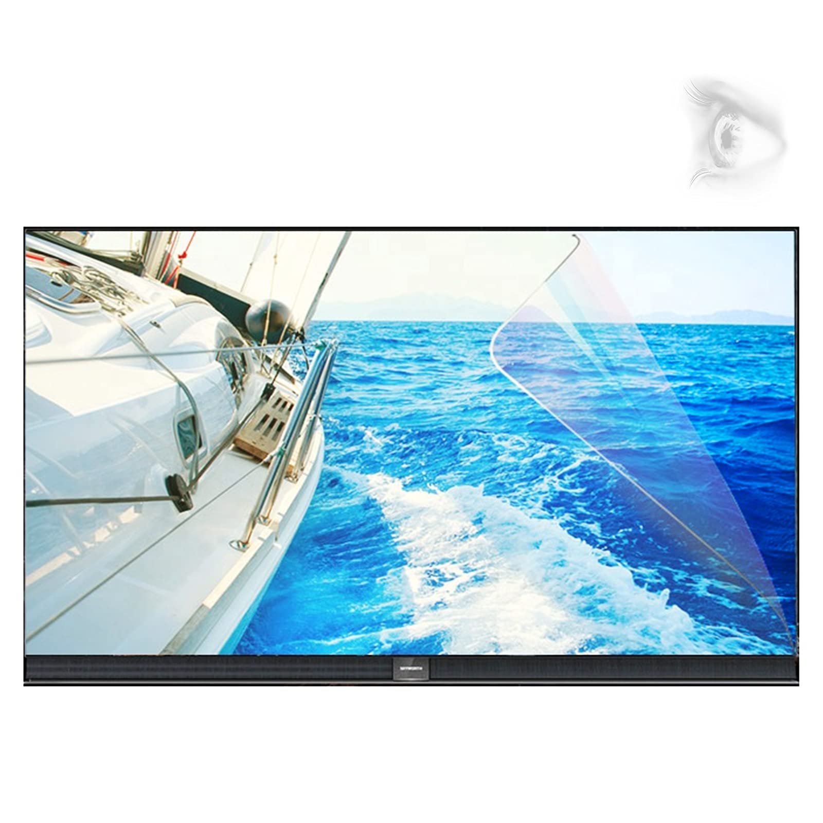 JAQMD 55 Inch Anti Blue Light Anti Glare Screen Protector Monitor, Reduce Glare Reflection And Eyes Strain, for LCD, LED, OLED & QLED 4K HDTV, 32-75 Inch,48"(1056 * 596mm)