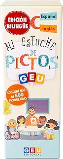 Pictogramas Autismo Español | Juegos Aprender a Leer | Mi Estuche de Pictos - Editorial GEU (Bilingüe Español/Inglés - 500 Tarjetas)