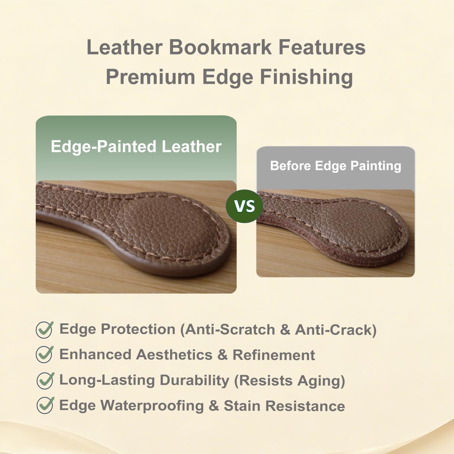 2 Pcs Leather Magnetic Bookmarks, Genuine Leather Strong Magnet Book Clips for Reading, Page Markers for Women Men Book Lovers Readers, Page Holder for Keeping Books Open (Brown) - Image 3