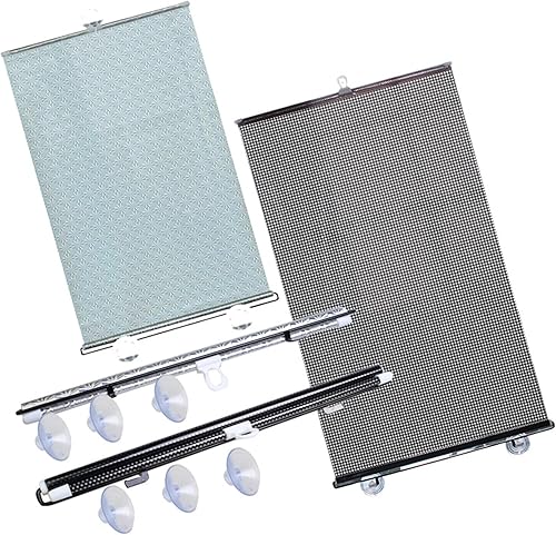 Miniatura 6 de Persianas enrollables opacas temporales con ventosas, pantalla de privacidad ajustable con aislamiento térmico, cortina de ventana portátil