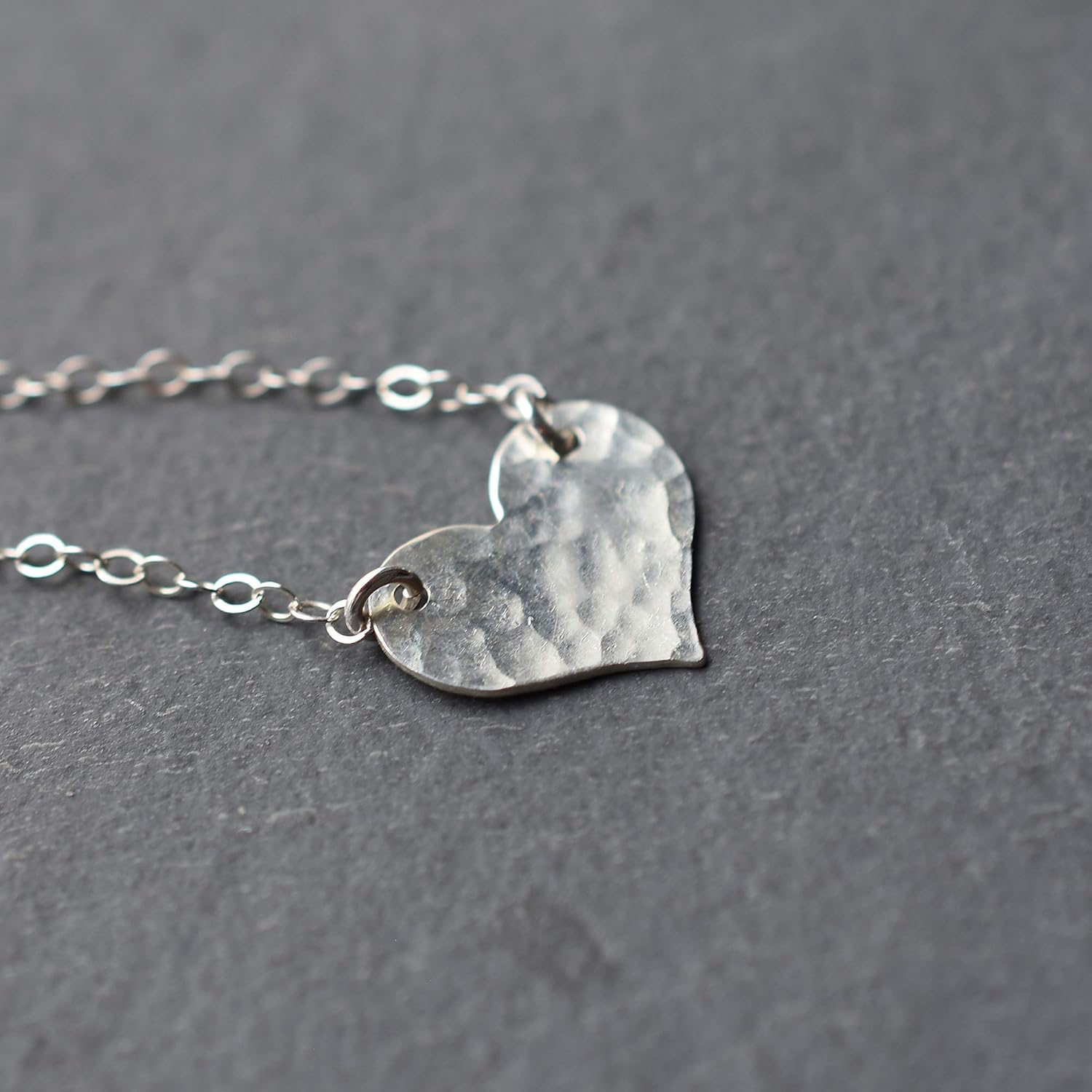 Designed By Stacey Handmade 925 Sterling Silver Necklace, Dainty Heart Pendant Jewelry, Gifts for Women, Birthday, Anniversary, Wedding, Prom, Homecoming, 16 to 18" Adjustable Chain - Image 3