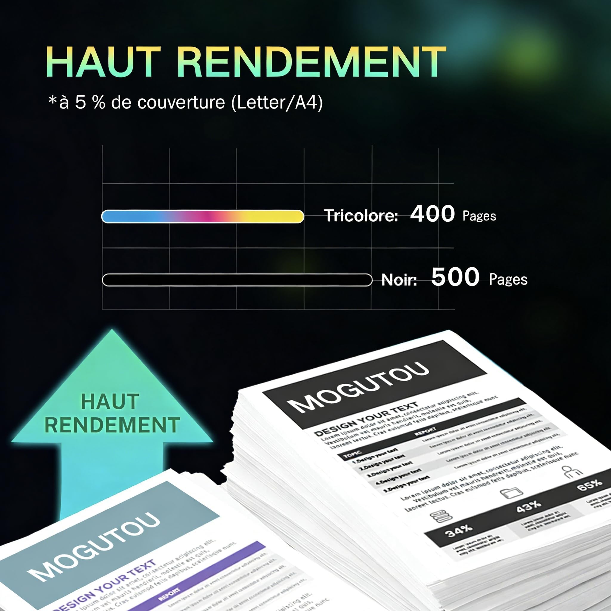 545-546 XL Cartouche d'encre Remplacement pour Canon 545 et 546 XL pour PG-545XL CL-546XL pour Canon TS3350 pour Pixma TS3450 MG2550 MG2550S MG2555S TS3150 MX495 iP2850 (1 Noir, 1 Couleur) - 4