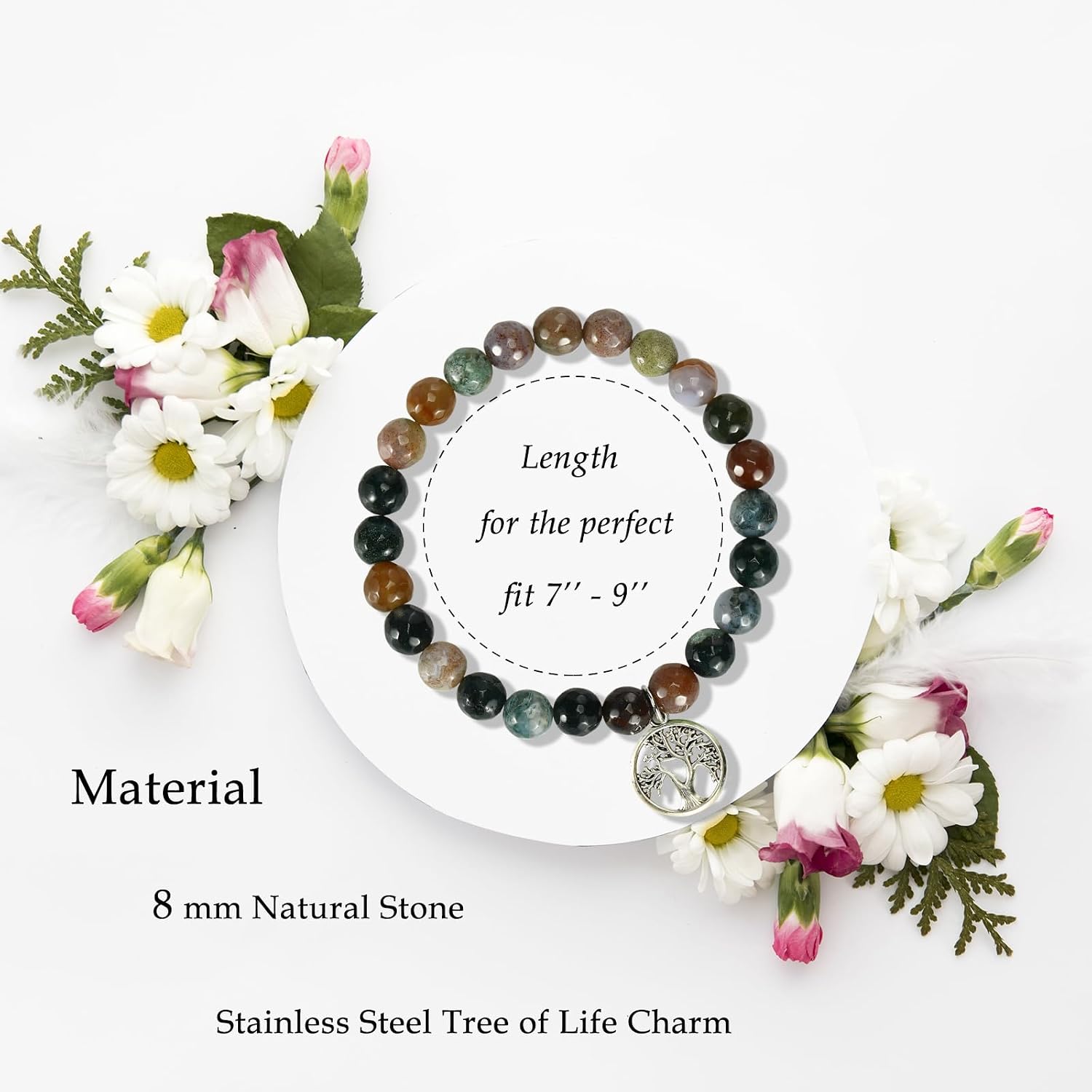 Natural Stone Bracelets for Women Appreciation Gifts for Graduation Birthday Christmas Mothers day Valentines Thanksgiving Teacher, Retirement Gifts for Women Coworker Friends image 3