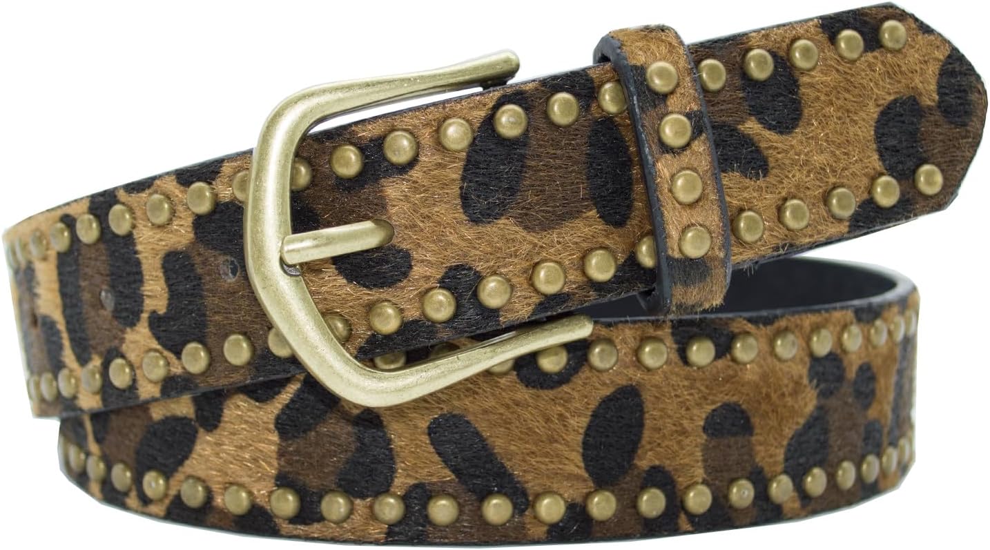 Faux Leather Leopard Belt Fashion Gold Buckle Cheetah Print Belts for Women - Image 7