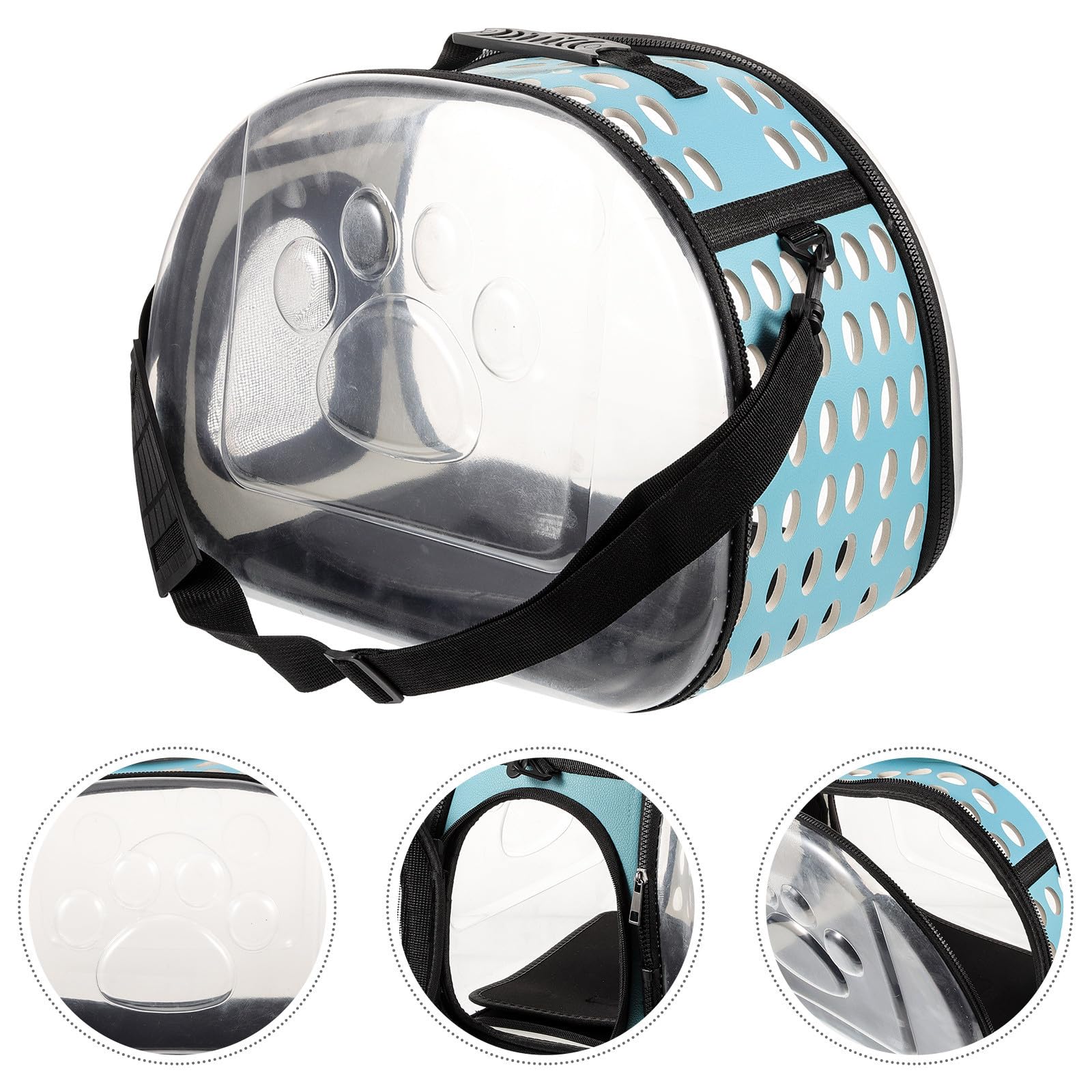 Transparenter Katzentransportrucksack für Reisen und Camping, Blau