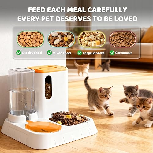 Miniatura 2 de Alimentador automático y dispensador de agua en set Pet Orange