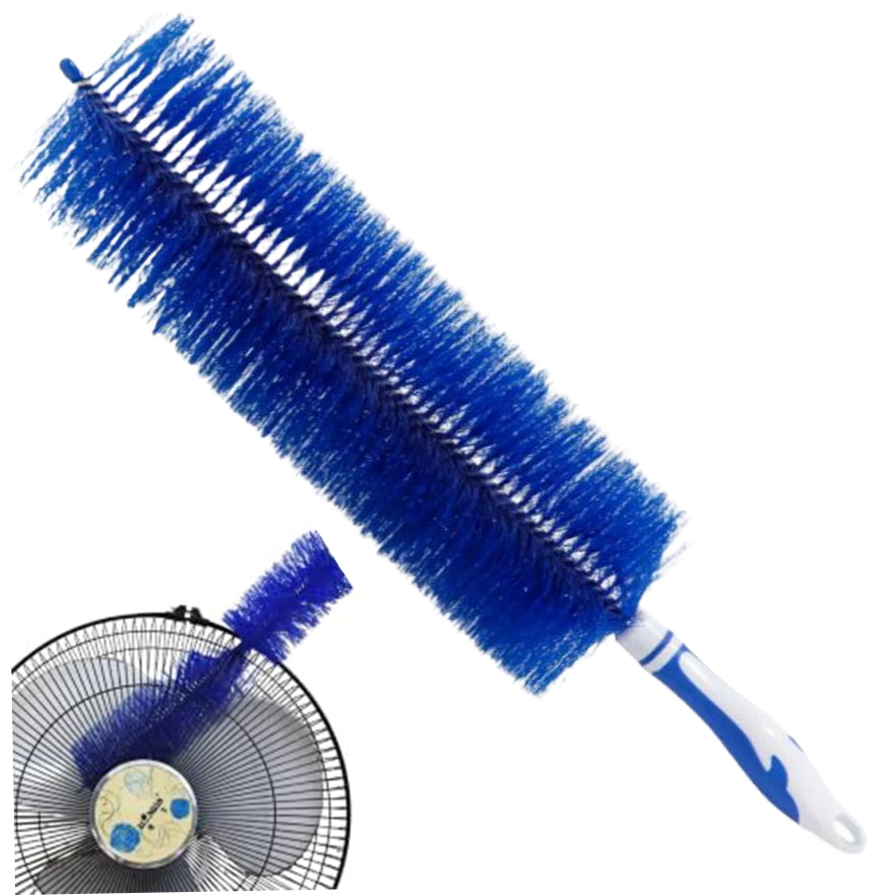 Hoveeluty Blue Fan Cleaner Bendable & Flexible Microfiber Washable Reusable Brush 19.3X3.2" Dusting Brush For Fan, Radiator, Floor, Tv